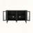 Black 58 4-Door Storage Cabinet with Glass-1370791444-1370791447