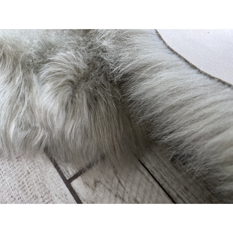 Tapis gris à poils longs Mar Vista, Nouveauté 5 pi 6 po x 6 pi 6 po