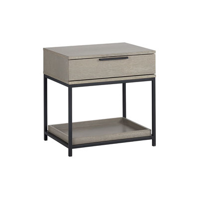 Sandisfield 1 - Drawer Metal Nightstand - Taupe