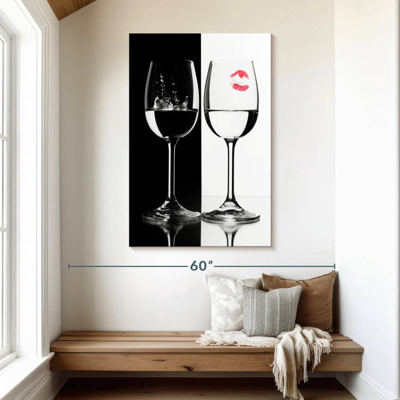 Yarlin Black And White Wine, 48" H x 32" W