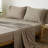 100% Washed Cotton Sheet Set Extra Deep Pocket Linen Like Textured-404490825-404490826