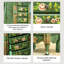 Armoire à bijoux rectangulaire verte en bois massif