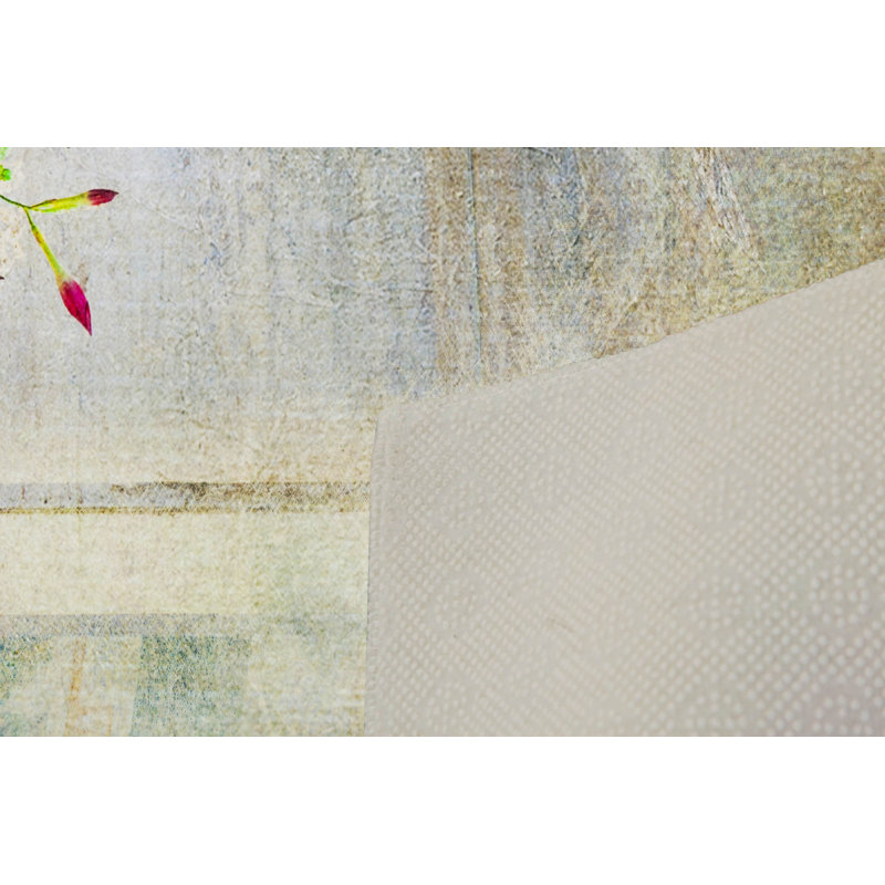 Luxurious Woven Carpet 5.2 x 7.5 ft, 100% Polyester, 0.4 in Pile Height | Antibacterial, Non-Slip PVC Dot Underside, Machine Washable | Elegant 3D Digital Print Design, Perfect for Living Room & Bedroom Décor