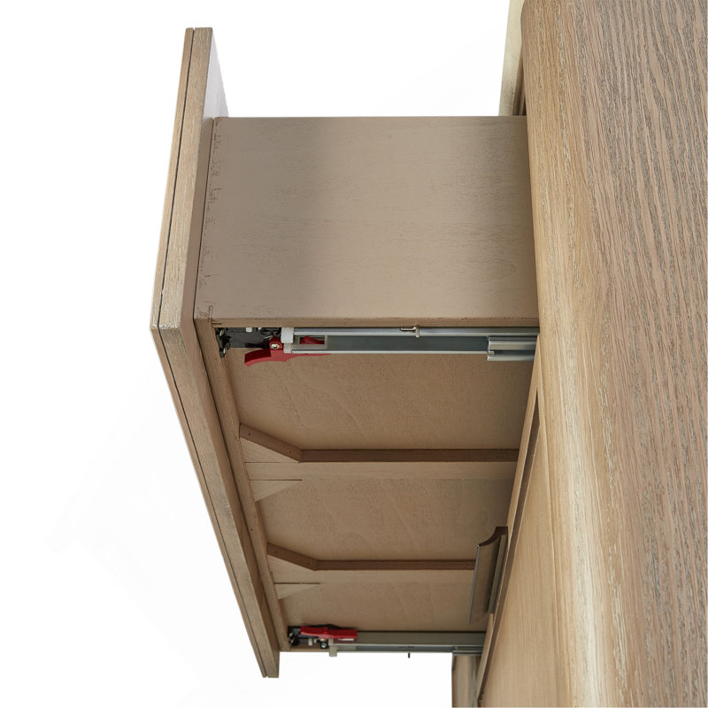 Commode avec tiroirs en placage de chêne - Caramel