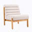Chaise d'appoint Living Fluffy beige foncé avec structure en bois massif naturel-1174834862-1174834863