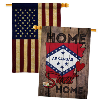 Drapeau de maison en polyester à 2 côtés 40 x 28 po