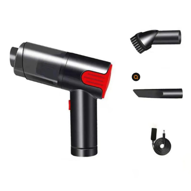 Red Usb Rechargeable Wireless Handheld Vacuum, Smart Auto Sensor Mini Desktop Cleaner, Multi Attachments For Car Home Office