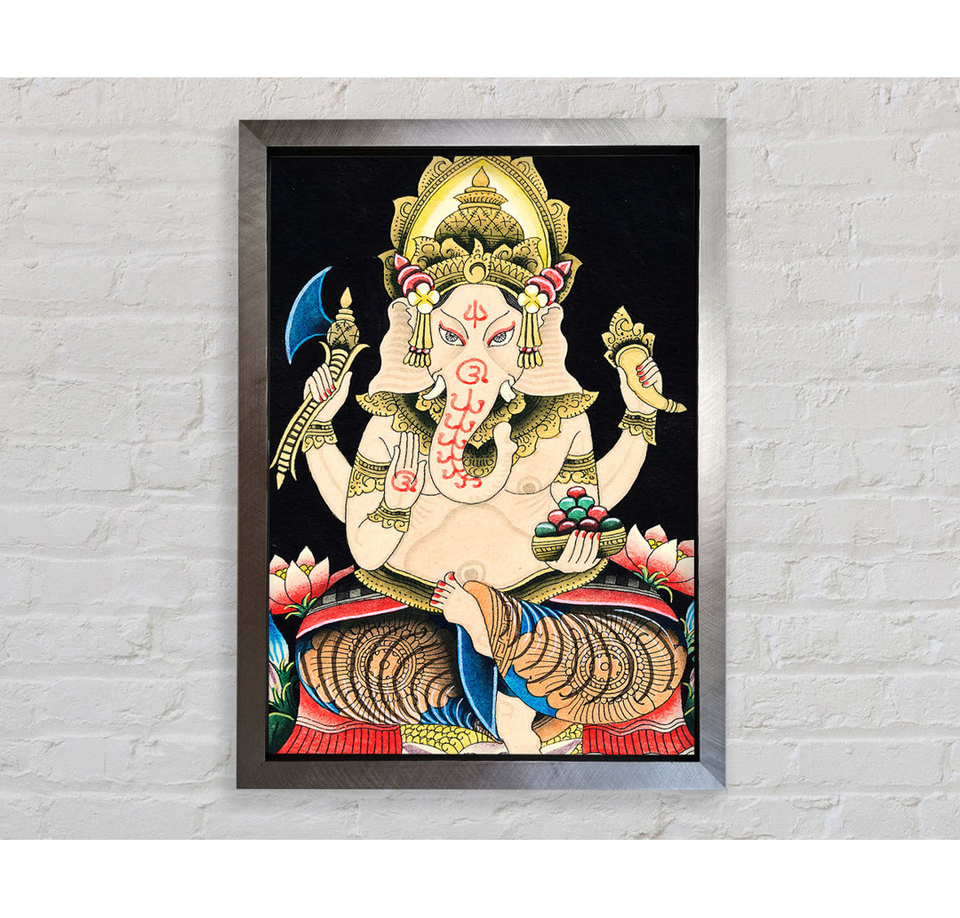 Hindu Gott Ganesha 2 - Einzelner Bilderrahmen Kunstdrucke