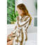 100% Cotton Velour Mid-Calf Bathrobe with Pockets-75051848
