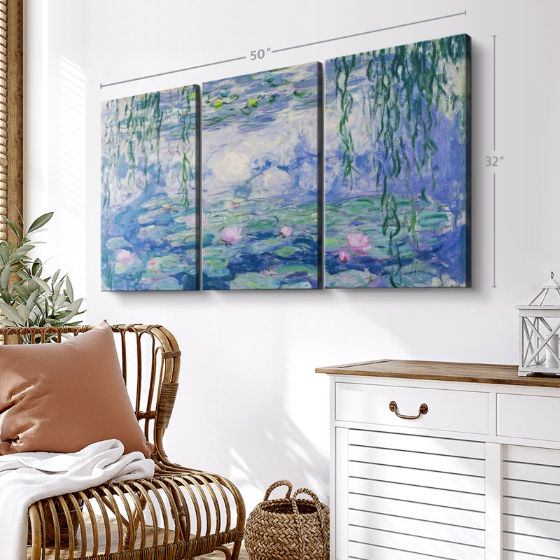 «Water Lilies V Wall Art» sur toile, H 32 po x l 50 po