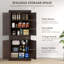 Freestanding Kitchen Pantry with 4 Doors and 2 Large Cabinets, Ideal for Dining Room and Coffee Storage