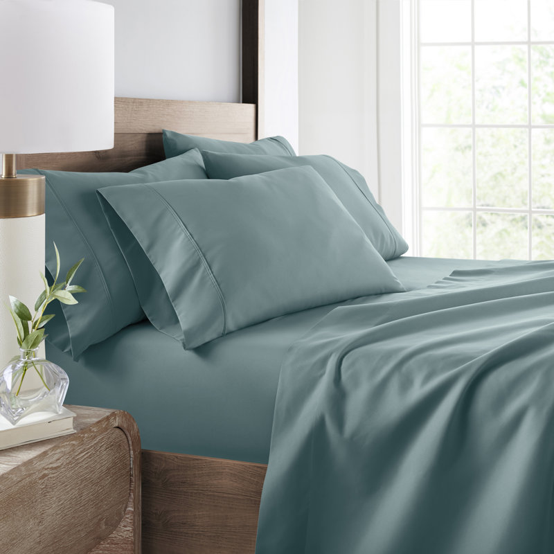 Ultra-Soft Double Brushed 6 Piece Sheet Set – Deep Pocket, Wrinkle Resistant, Fade Resistant Bedding, Ocean