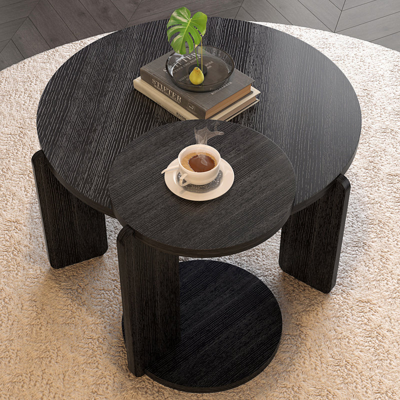 Ensemble de tables basses Nesting, Noir