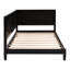 Lit de jour simple en bois, conception Mid-Century avec accoudoirs et, pour un usage domestique classique
