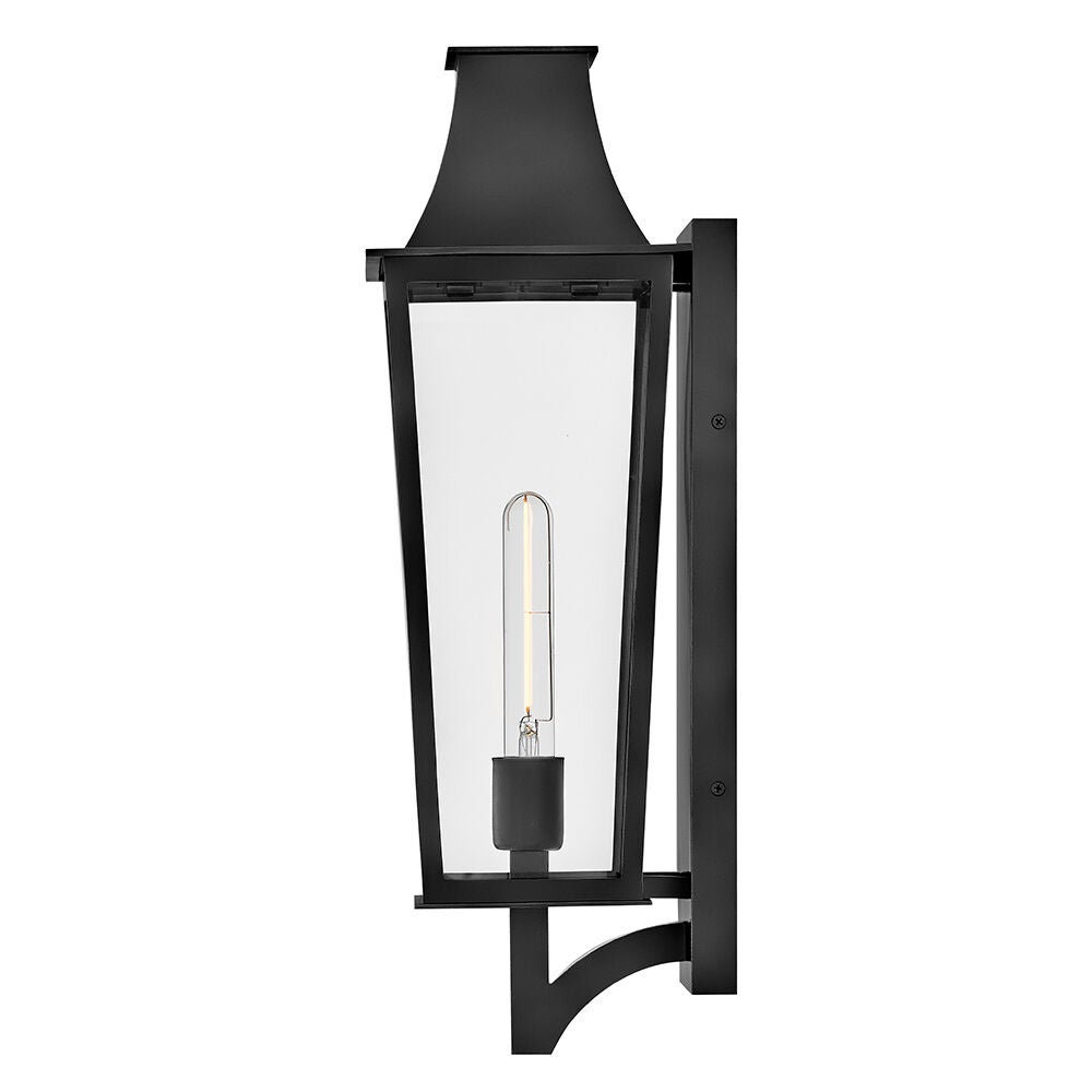 Georgetown Outdoor Wall Lantern, Black, 21.75" H x 7" W x 8" D