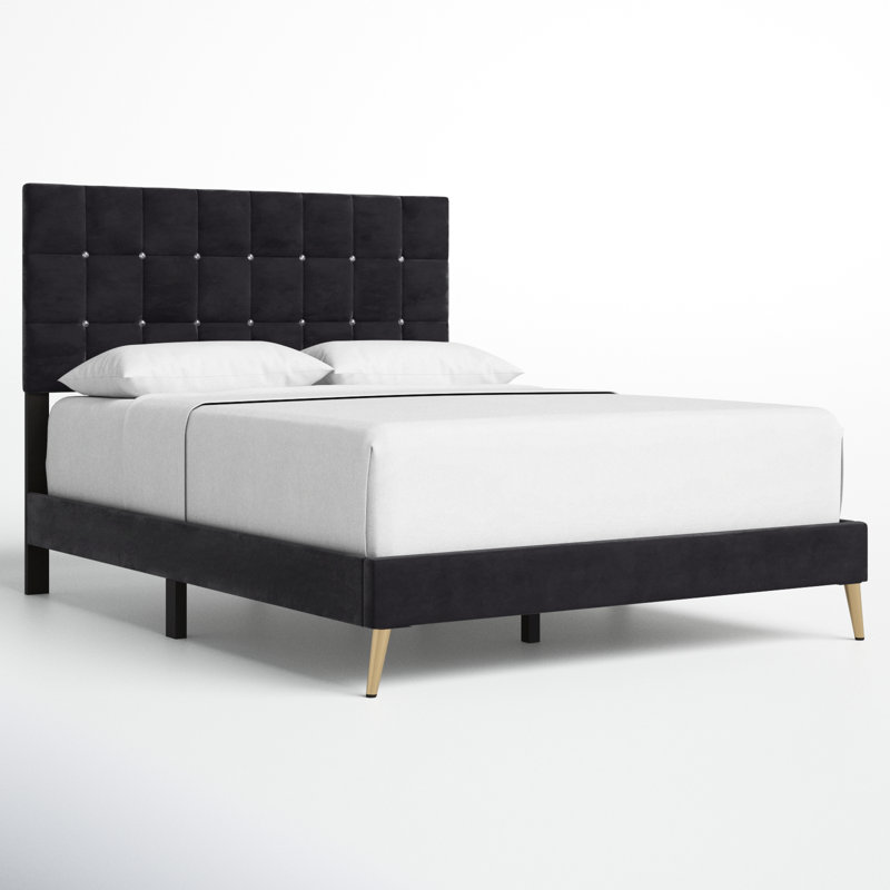 Xiomara Upholstered Standard Storage Bed, Black, King