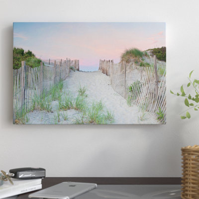 Chemin de plage croissant, reproduction de photo sur toile tendue
