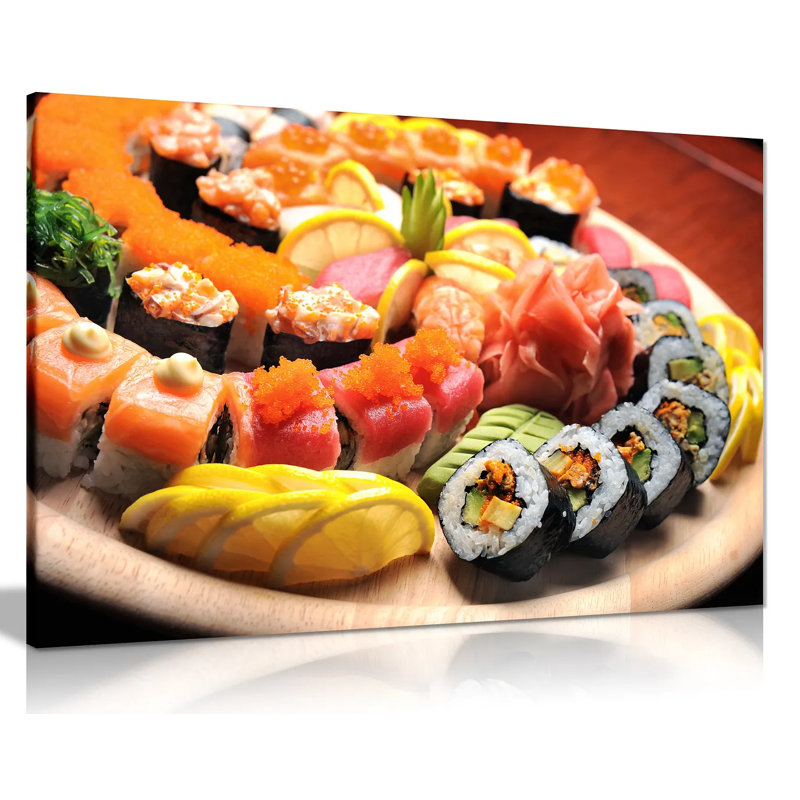 Sushi Sashimi Japanese Restaurant - Wrapped Canvas Print, 20cm H x 31cm W