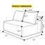 Canapé modulaire à compression de 57 pouces