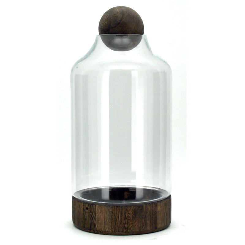 Cullinan Terrarium, 20" H x 10.25" W x 10.25" D, Walnut