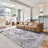 Samira Tiefi Gray Ivory Multi Machine Washable Traditional Medallion Indoor Area Rug, Flat Pile for Living Room & Bedroom - Gray, 8x10-96431187