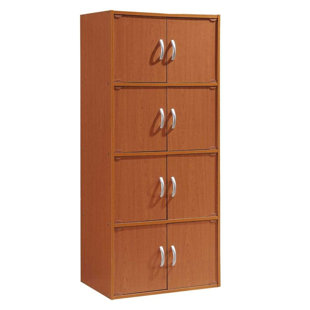 Hodedah 8 Door Enclosed Multipurpose Storage Cabinet for Home and Office
