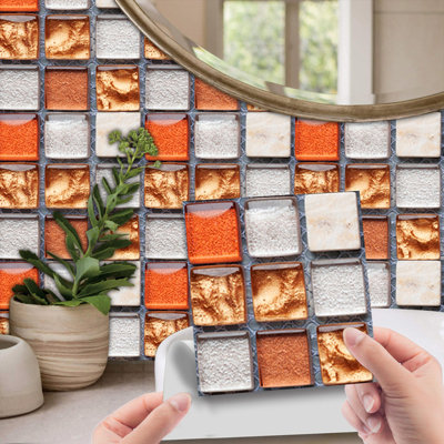 Crystal Tile Stickers DIY Self-Adhesive Wall Stickers