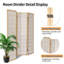 Paravent à 4 panneaux en bois pliable-1035574776