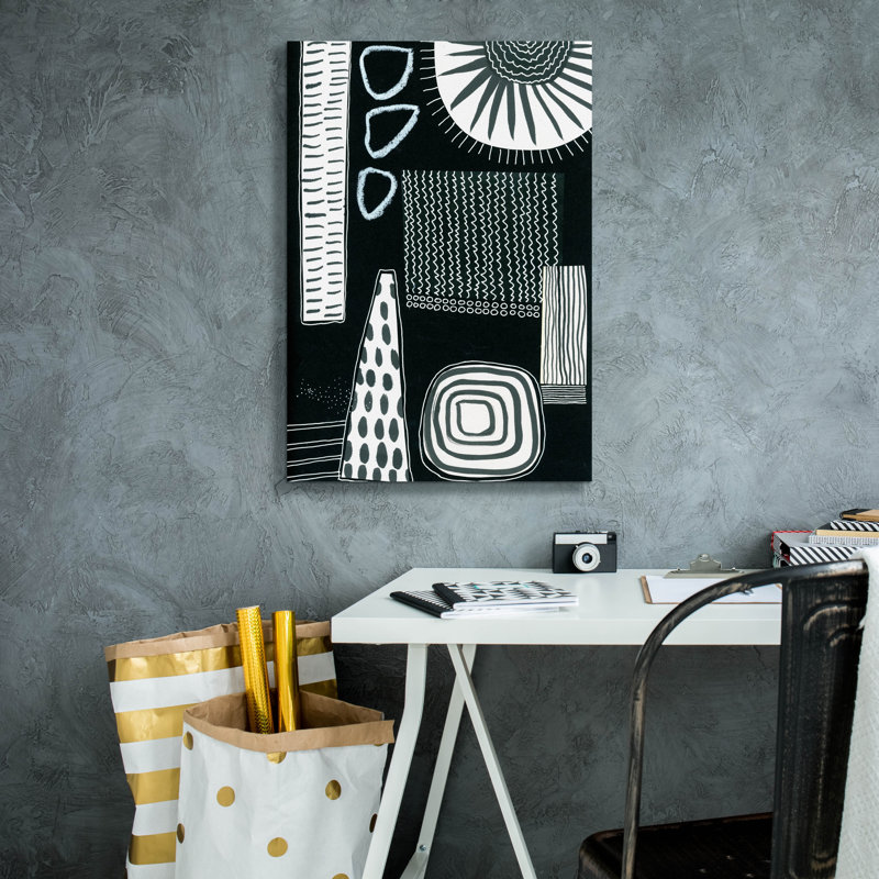 «B&W Fun IX» par Regina Moore, H 26 po x l 18 po x P 0,75 po