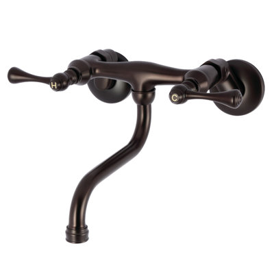 Kingston Brass Kingston Two-Handle 2-Hole Wall Mount Bathroom Faucet