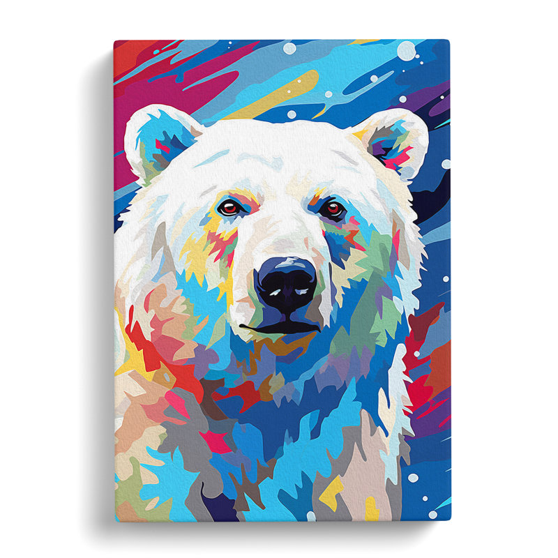 Polar Bear Pop - Wrapped Canvas, 60cm H x 40cm W x 3cm D