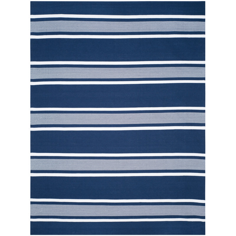 Tapis bleu marine en polyester Lauren Ralph Lauren, Rectangle 8 pi x 10 pi
