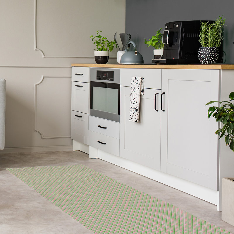 Tapis de zone verte dégradé géométrique, Tapis de couloir 2 pi 6 po x 8 pi