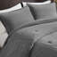Édredon pour lit simple / simple TG 2 pièces en gris, 100% coton sergé délavé, douceur, tout, design polyvalent pour tout décor, standard 100, coton surdimensionné, sensation douillette, élégance intemporelle,-118928638