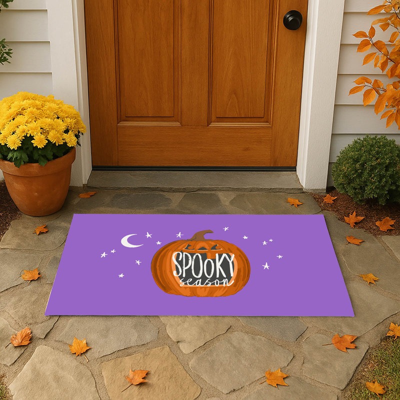 Tapis d'entrée Spooky Season, Mauve, L 21 po x L 34 po