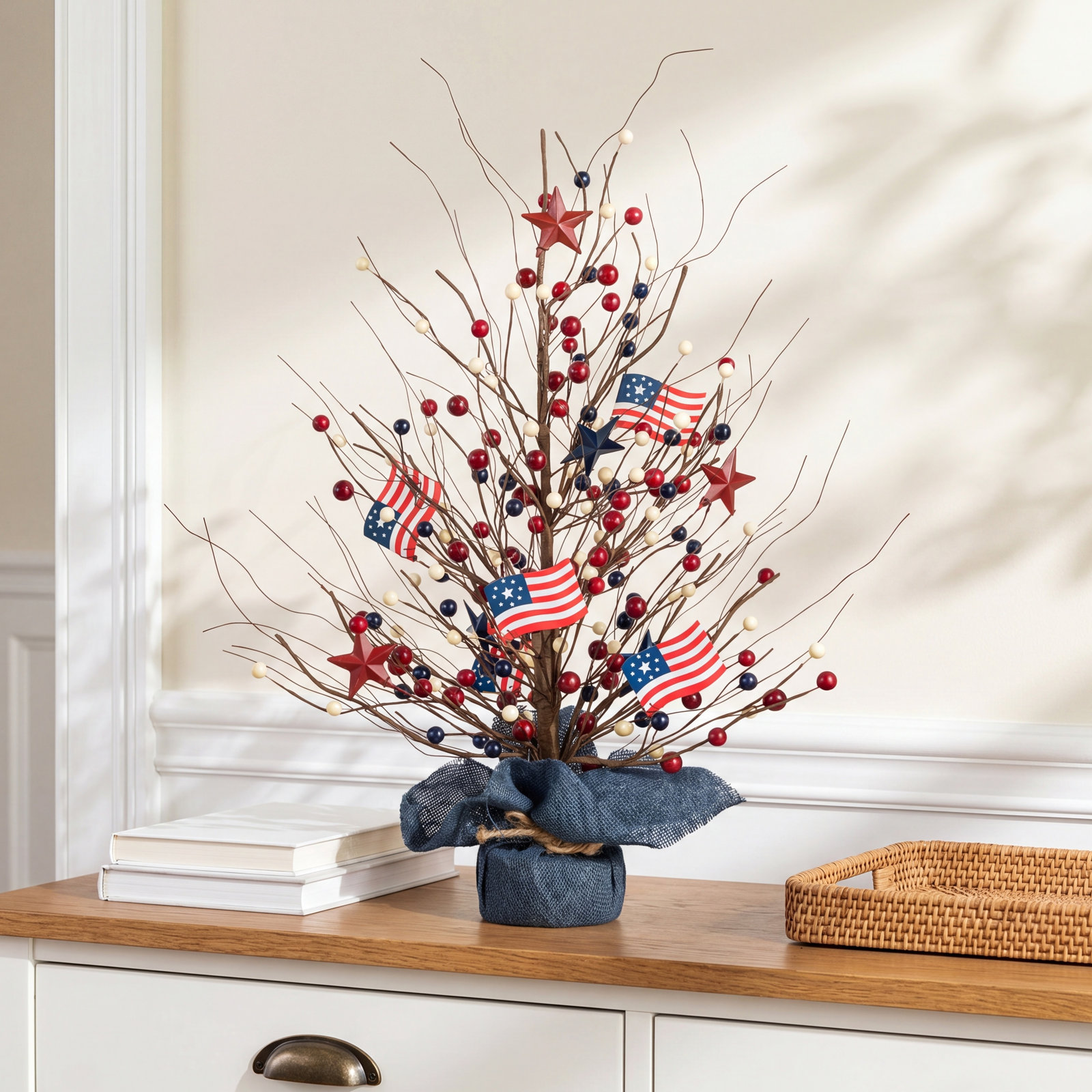 Patriotic Berry Tabletop Tree