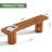 63" Solid Wood Dining Bench