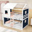 Wood Playhouse Tent Bed Frame With Roof-1578045426-1578045437