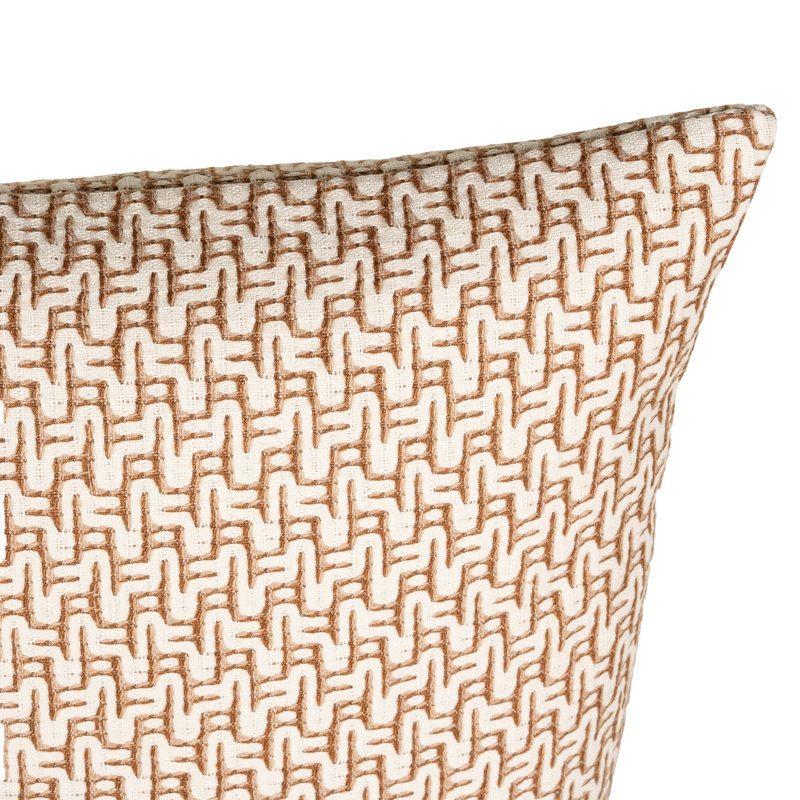 Coussin décoratif Brich Lane Cascade, Carré 20 po, Polyester, Orange