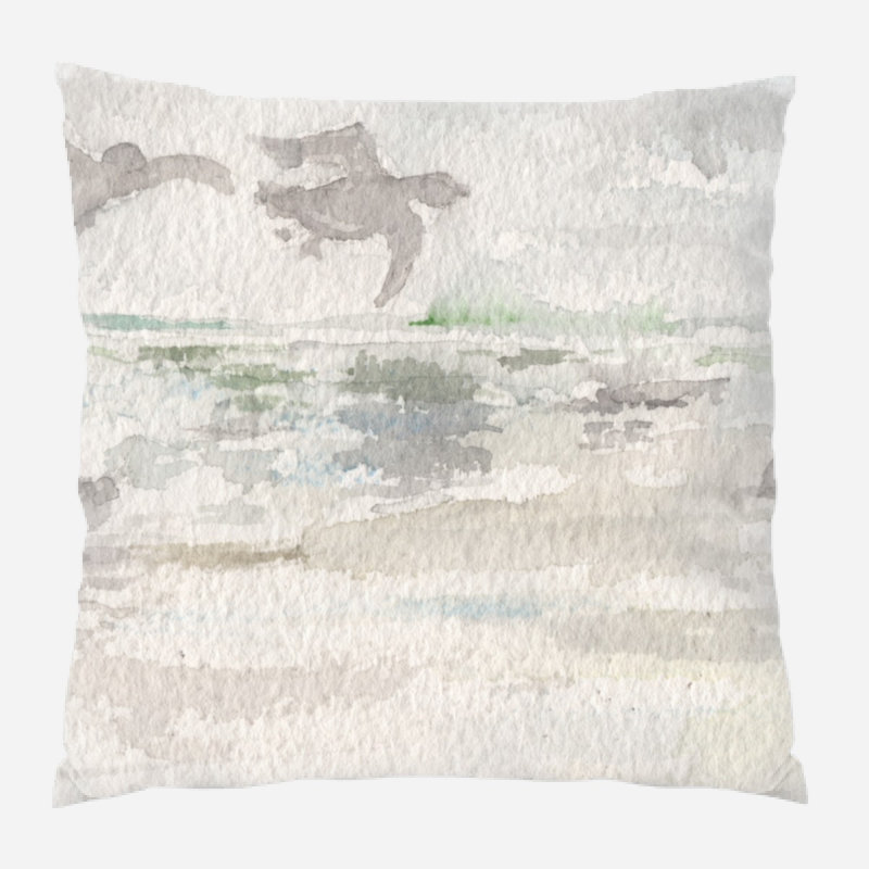 Coussin watercolour Kimora, Microsuède, Intérieur