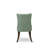7-piece Kitchen Table Set includes a Dining Table and 6 Willow Green PU Leather Dinner Chairs with Button tufted Back - Antique Walnut Finish-830851091-828094176