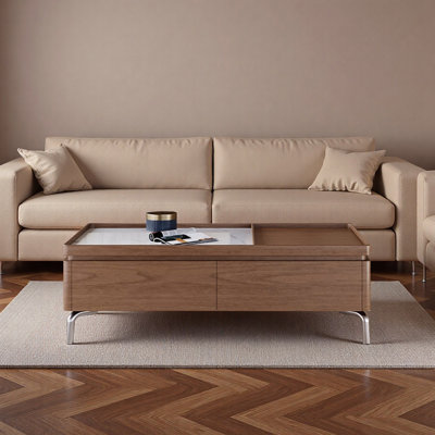 Table basse moderne avec pierre micro-cristalline