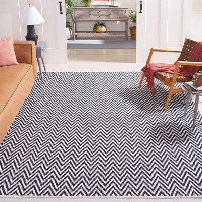 Haqeem Hand Woven Cotton Chevron Rug