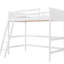 Lit mezzanine simple en bois massif blanc avec. And Build. Aucun sommier ni base requis. 14 lattes pour un soutien accru. Barrières de sécurité. 79,5 po x 41,8 po 67,5 po. Assemblage requis - blanc. Fabrication-421229010