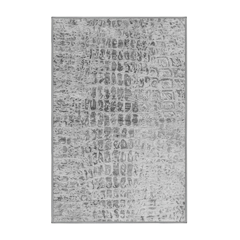 Tapis gris contemporain 2336, Rectangle 2 pi x 3 pi