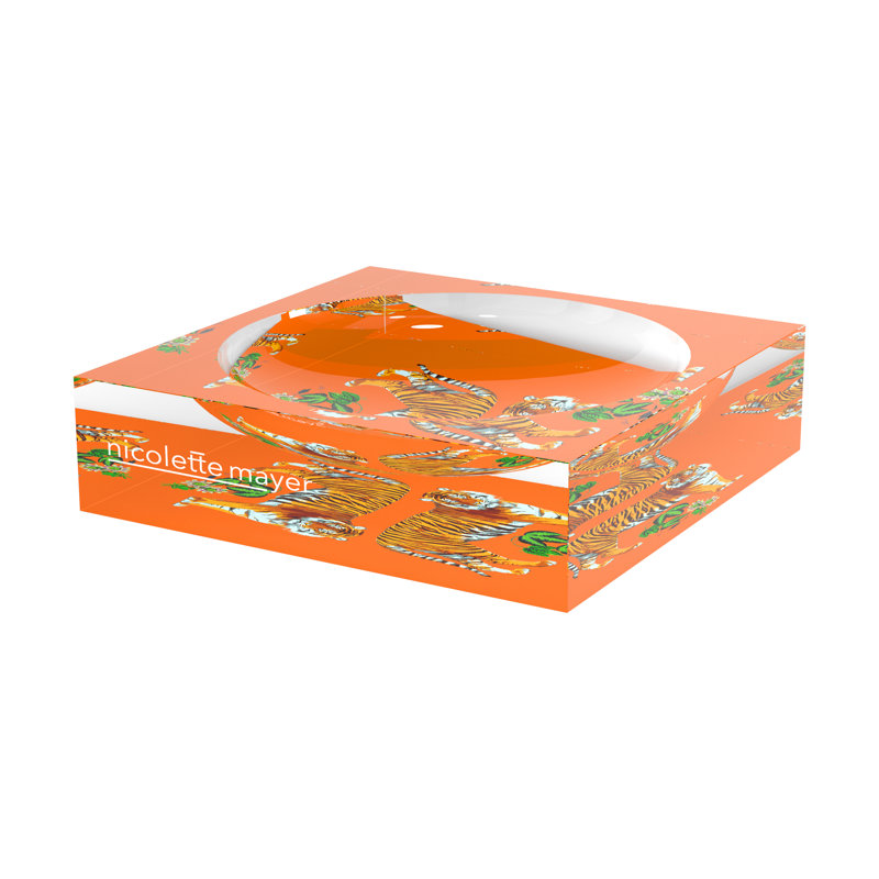 Tiger Seeing Double Orangerie Acrylic Candy Catchall Dish