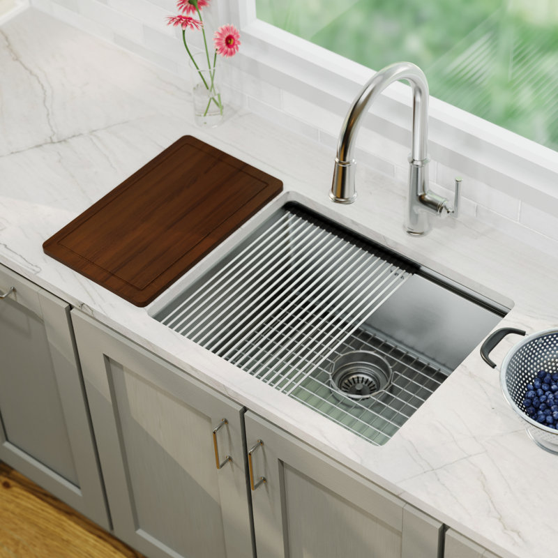 Elite Workstation 23'' L Single Bowl Stainless Steel Kitchen Sink