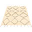 Tapis crème noué à la main de conception unique 5 pi 4 po x 7 pi 8 po Theodora