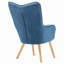 Norge Velvet Armchair with Footstool