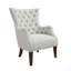 Fauteuil à oreilles capitonné Hannah